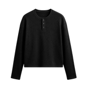 Reserve Waffle Henley - Obsidian Black