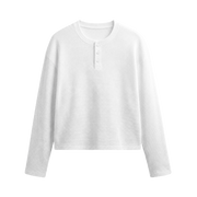 Reserve Waffle Henley - White