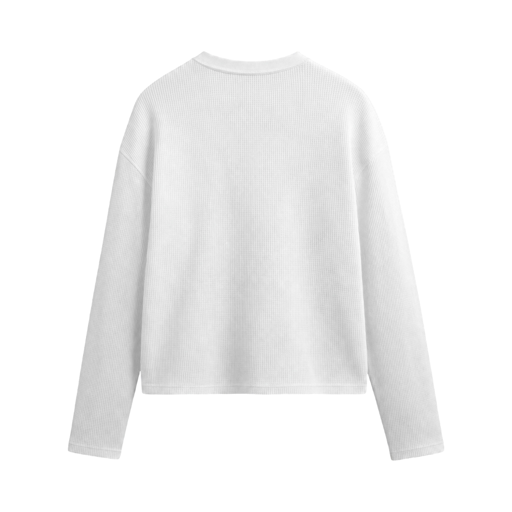 Reserve Waffle Henley - White