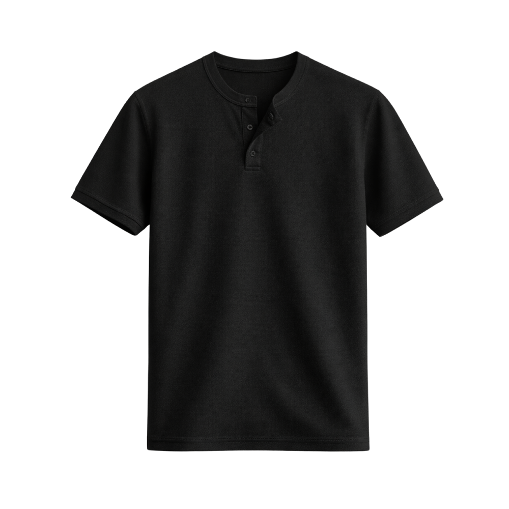Rothmere Classic Henley T-Shirt - Noir