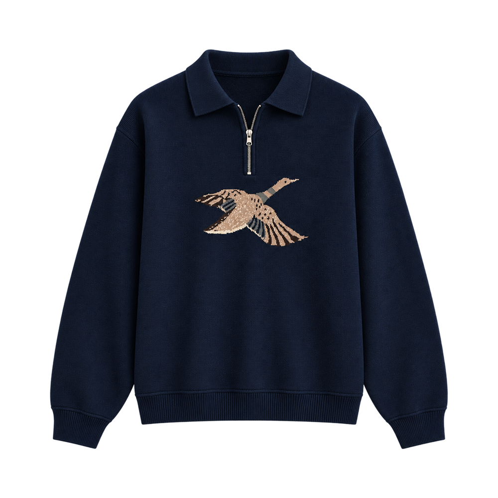 Royal Falcon Polo Sweater – Midnight Navy