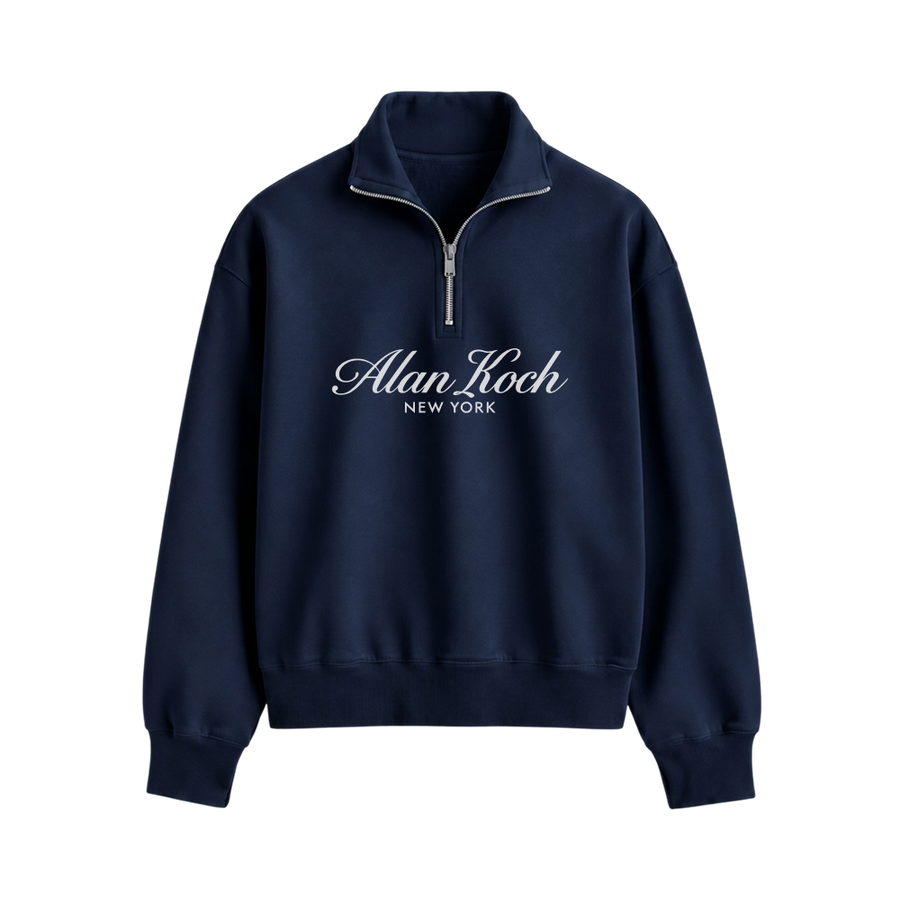 Signature Heritage Quarter-Zip Sweatshirt – Midnight Navy