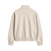 Signature Heritage Quarter-Zip Sweatshirt – Soft Ivory