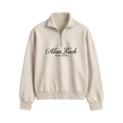 Signature Heritage Quarter-Zip Sweatshirt – Soft Ivory
