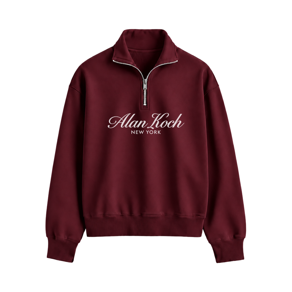 Signature Heritage Quarter-Zip Sweatshirt – Vintage Burgundy