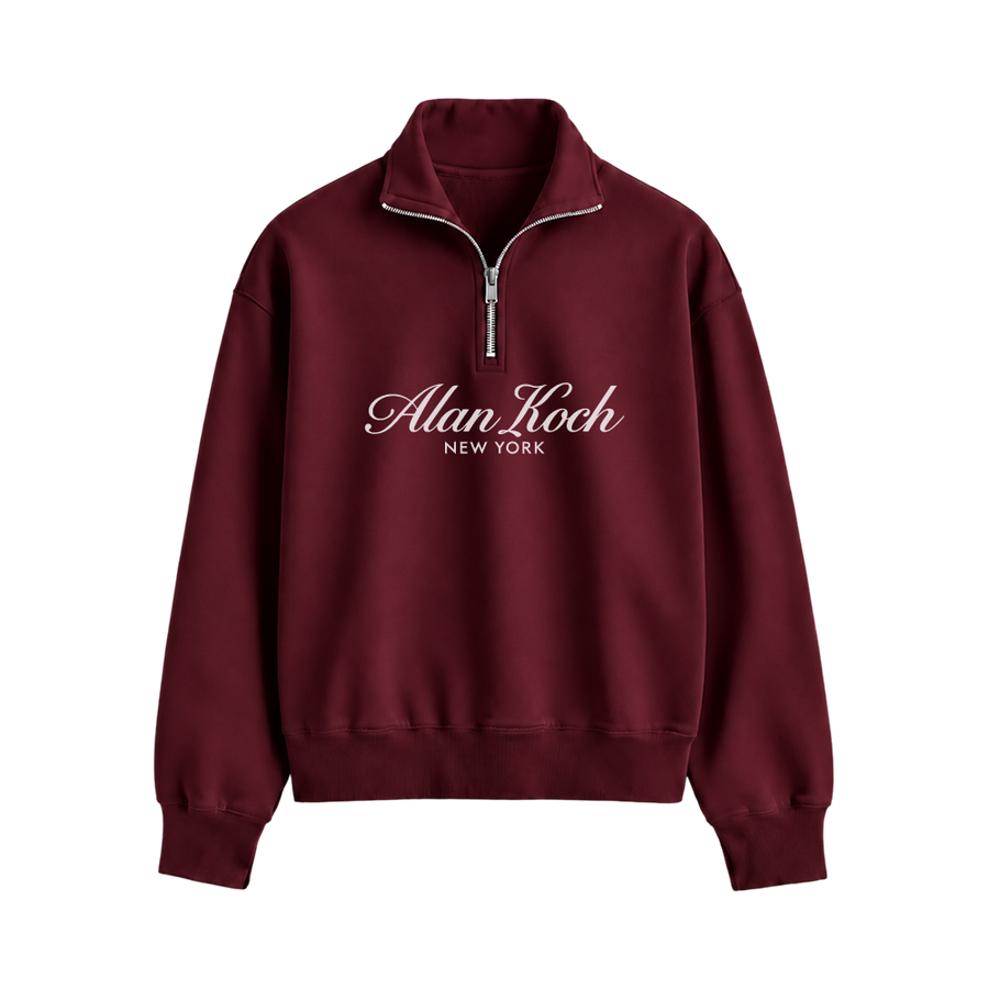 Signature Heritage Quarter-Zip Sweatshirt – Vintage Burgundy