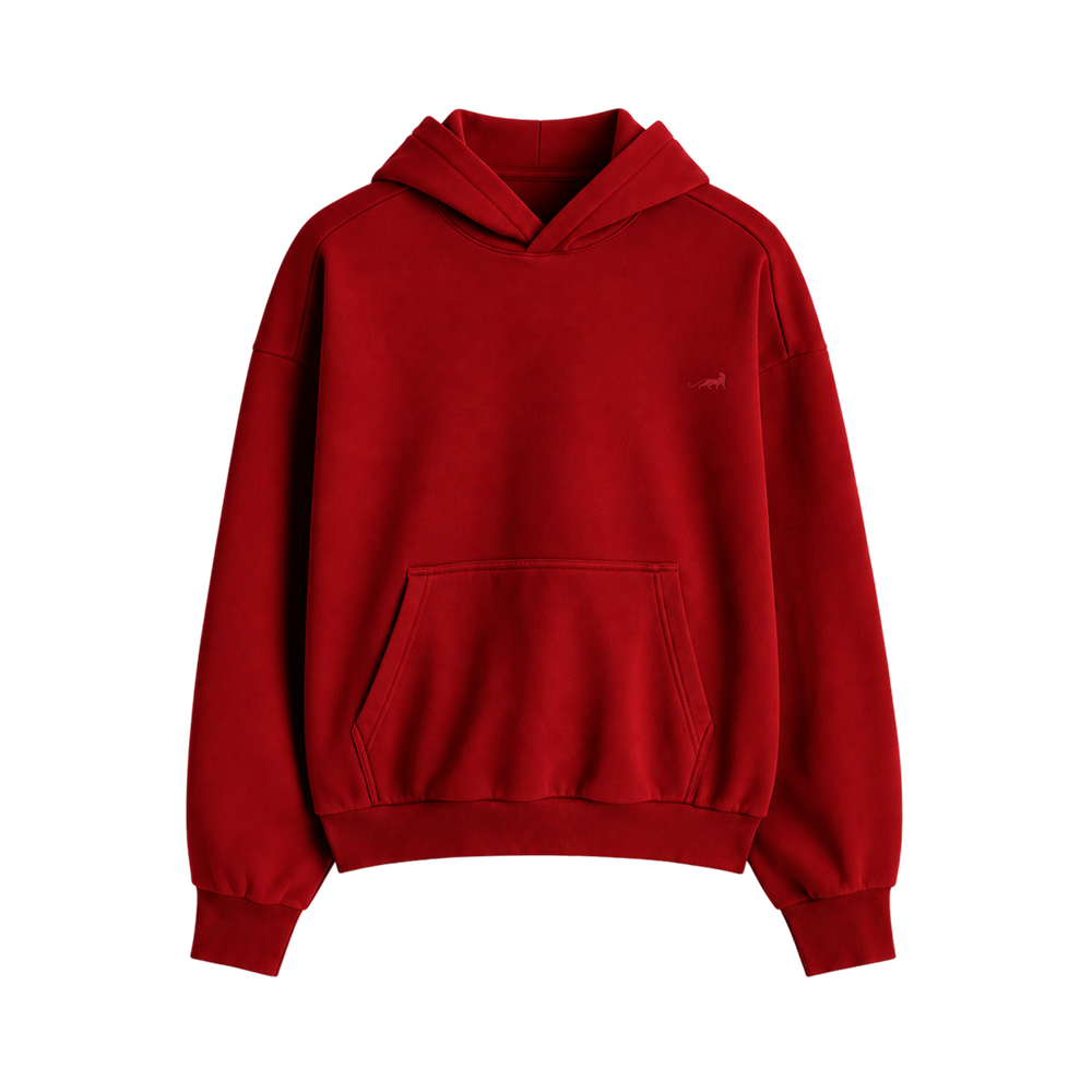 Signature Relaxed Hoodie – Scarlet Red