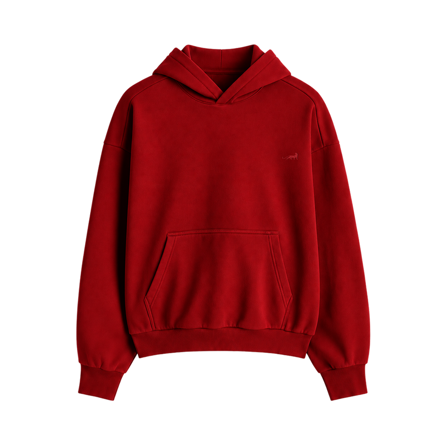 Signature Relaxed Hoodie – Scarlet Red
