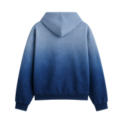 Signature Relaxed Ombré Zip Hoodie – Ocean Blue