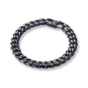 Alan Koch Black Oxidised Curb Link Chain Bracelet 10Mm