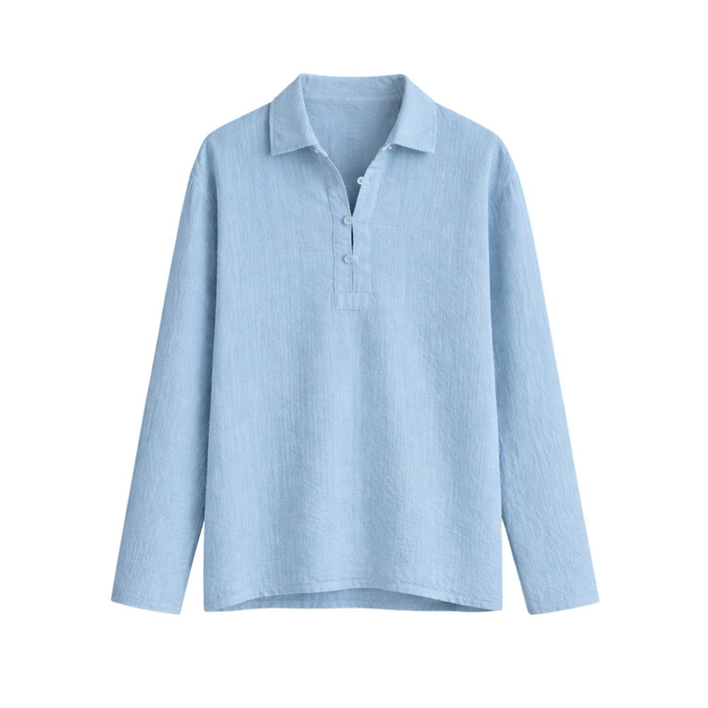 Softline Long Sleeve Polo – Glacier