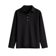 Softline Long Sleeve Polo – Jet Black