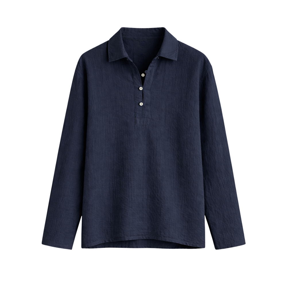 Softline Long Sleeve Polo – Midnight Navy