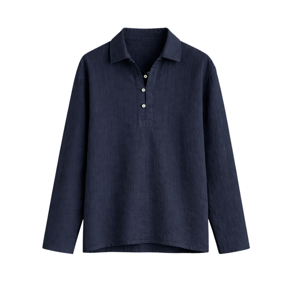 Softline Long Sleeve Polo – Midnight Navy