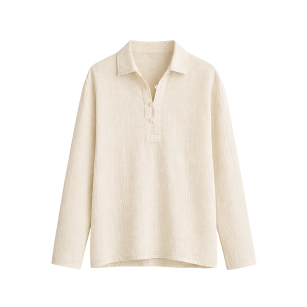 Softline Long Sleeve Polo – Soft Ivory