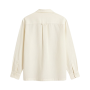 Tailored Open Collar Linen Shirt – Cream