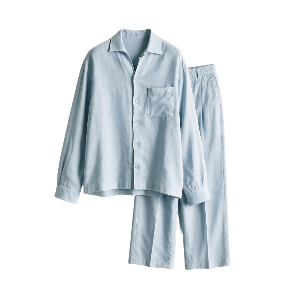 The Country Club Linen Co-ord Set - Glacier