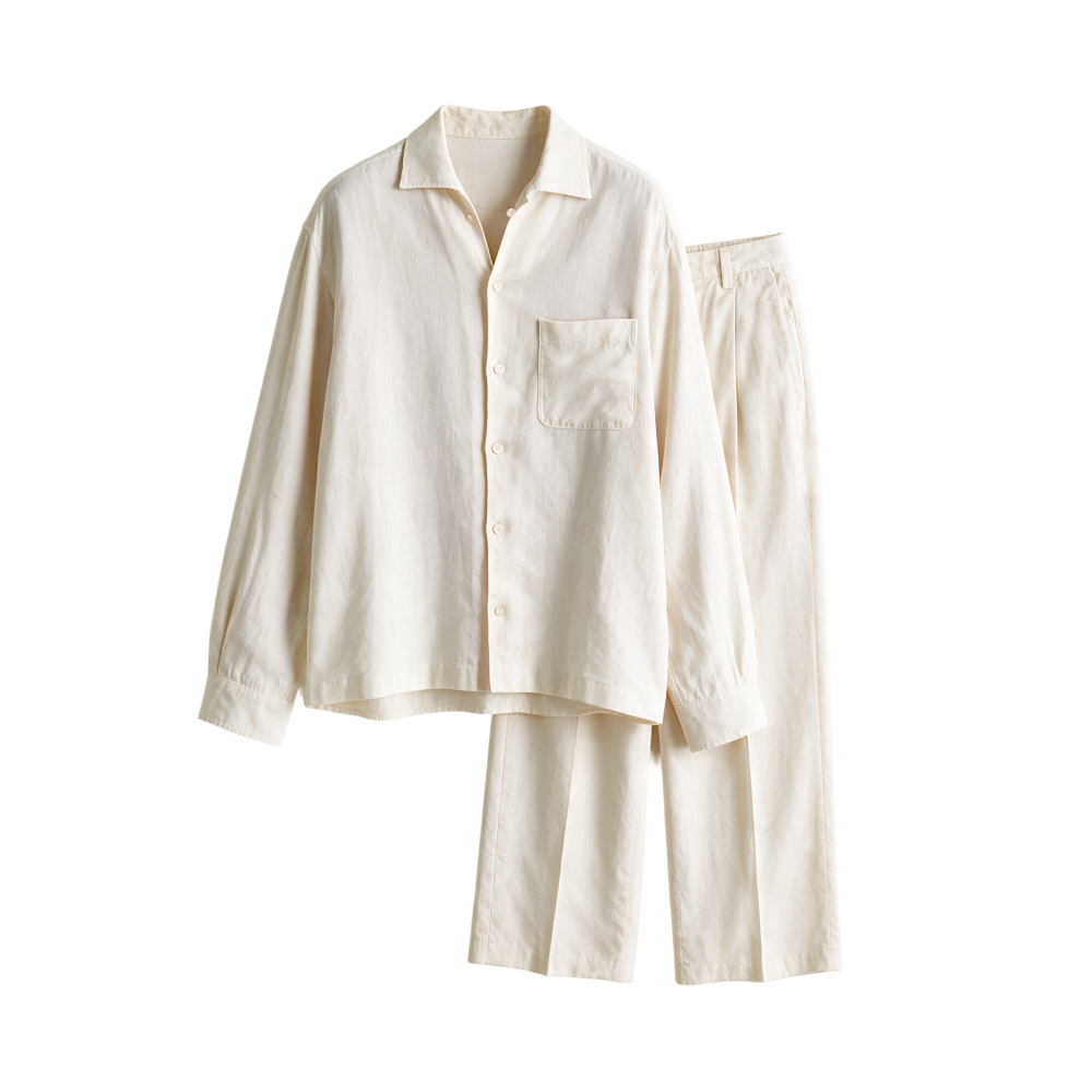 The Country Club Linen Co-ord Set - Ivory