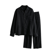 The Country Club Linen Co-ord Set - Noir