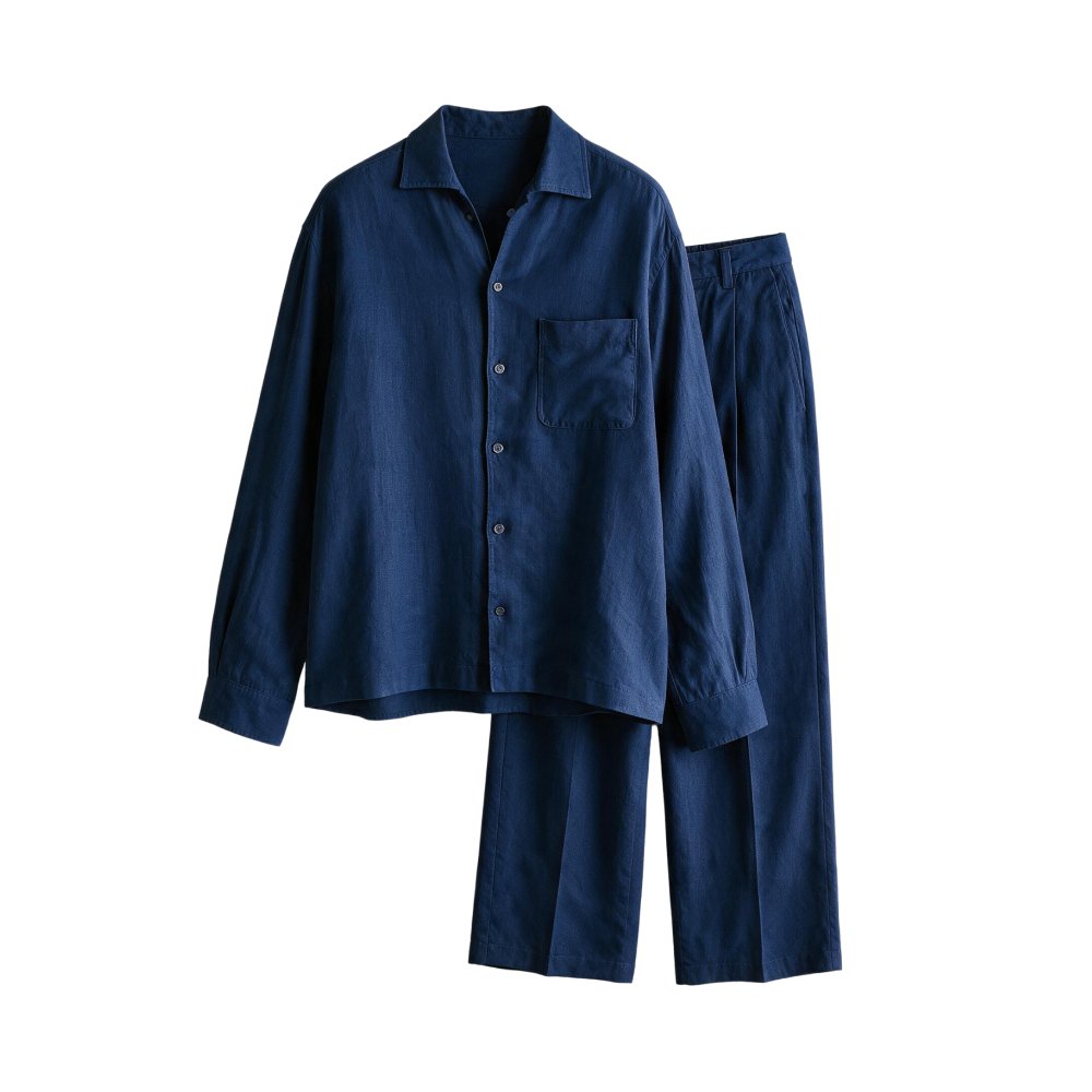 The Country Club Linen Co-ord Set - Regatta Navy