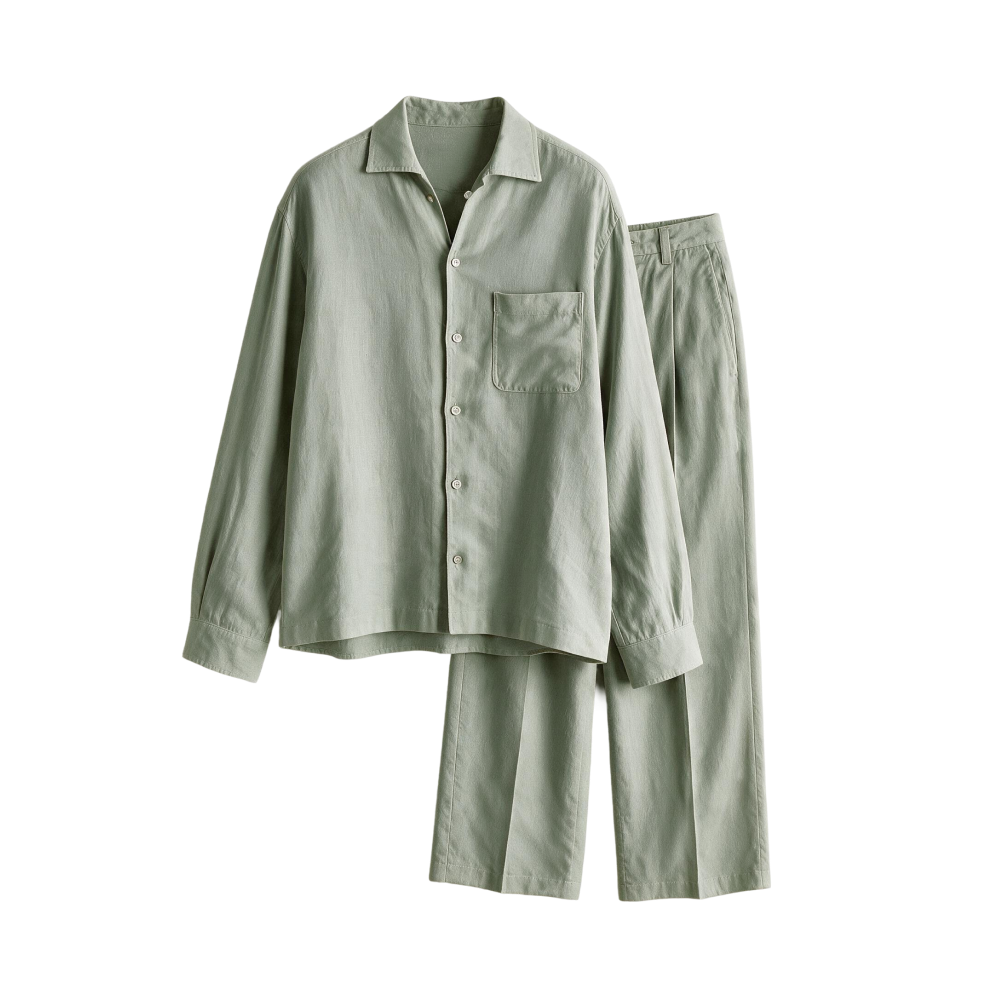 The Country Club Linen Co-ord Set - Sage