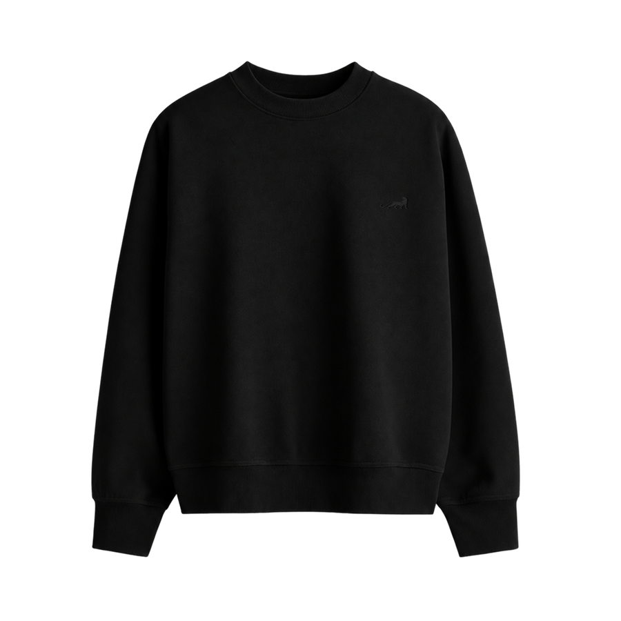 The Essential Crewneck Sweatshirt – Jet Black