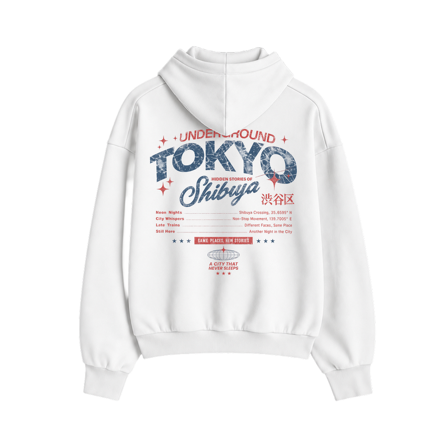 Tokyo Racing Club Pullover Hoodie – Arctic White