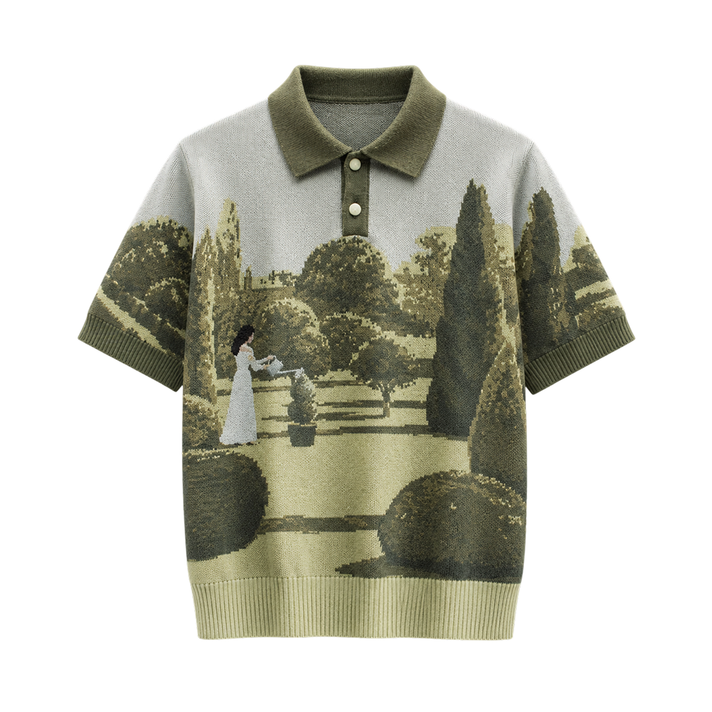 Tuscan Estate Landscape Polo T-Shirt