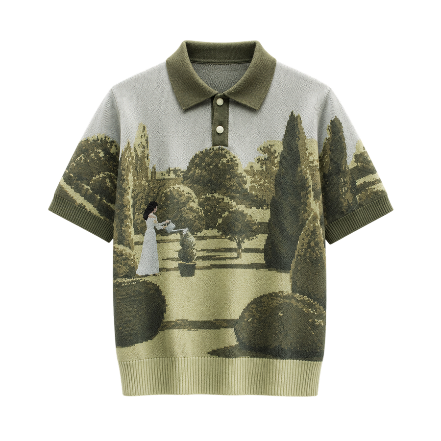 Tuscan Estate Landscape Polo T-Shirt