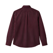 Valencrest Signature Stripe Shirt - Bordeaux Rouge
