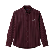 Valencrest Signature Stripe Shirt - Bordeaux Rouge