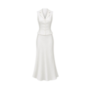 Valeria Collared Flared Co Ord Set - Cloud