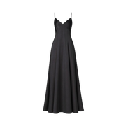 Valeria Cowl Satin Maxi Dress - Black