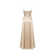 Valeria Cowl Satin Maxi Dress - Champagne