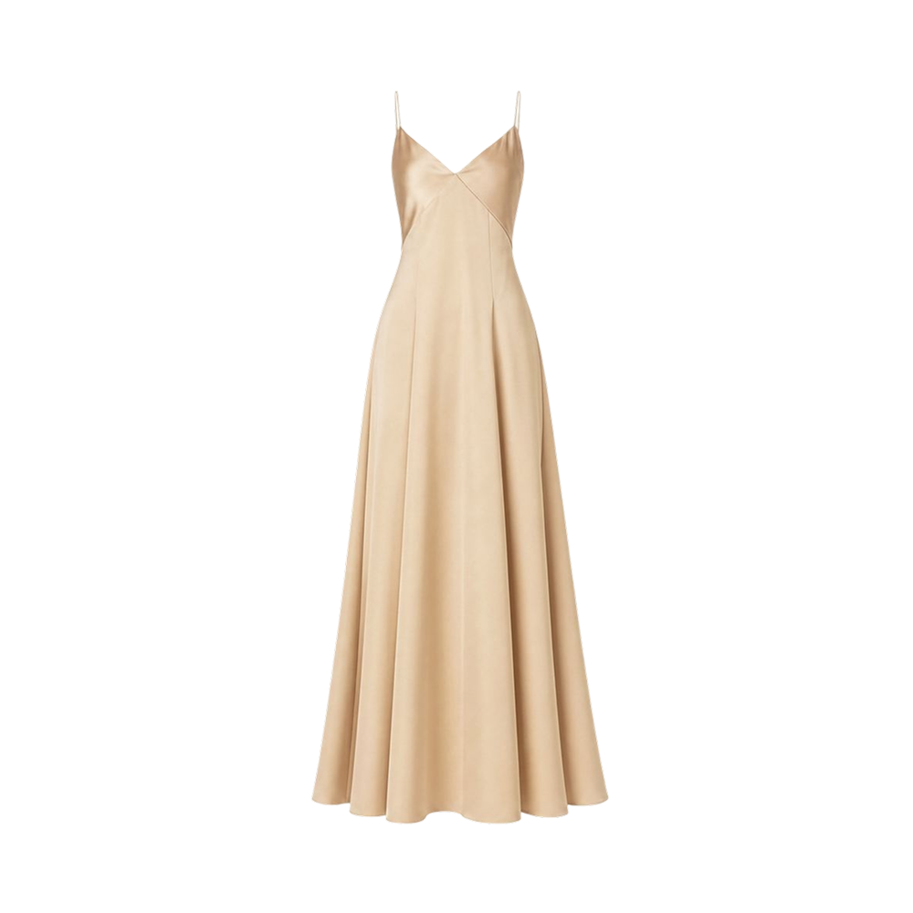 Valeria Cowl Satin Maxi Dress - Champagne