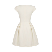 Valeria Éclipse Square Neck Dress - Ivory Pearl
