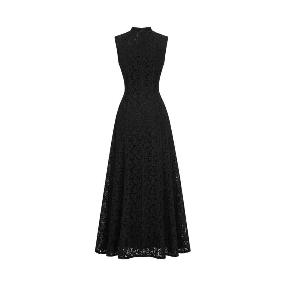 Valeria Lace Column Maxi Dress - Black