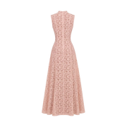 Valeria Lace Column Maxi Dress - Peach