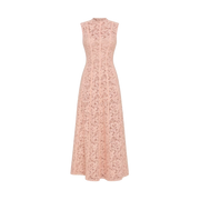 Valeria Lace Column Maxi Dress - Peach