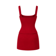 Valeria Minimal Scoop Set - Crimson
