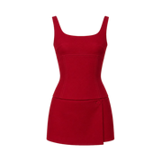 Valeria Minimal Scoop Set - Crimson