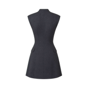 Valeria Sculpted Blazer Mini Dress - Charcoal Grey