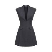 Valeria Sculpted Blazer Mini Dress - Charcoal Grey