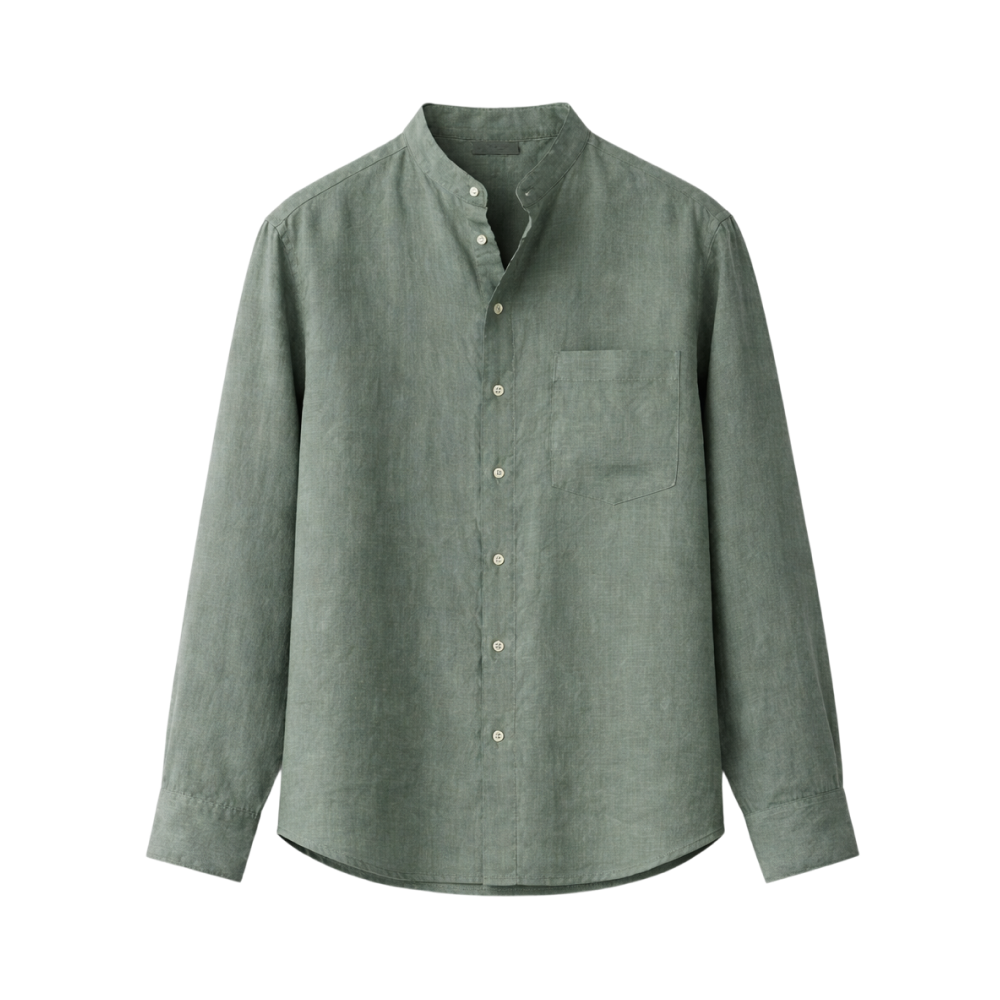 Viremont Premium Linen Shirt - Sage Verdant