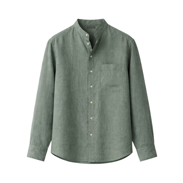 Viremont Premium Linen Shirt - Sage Verdant