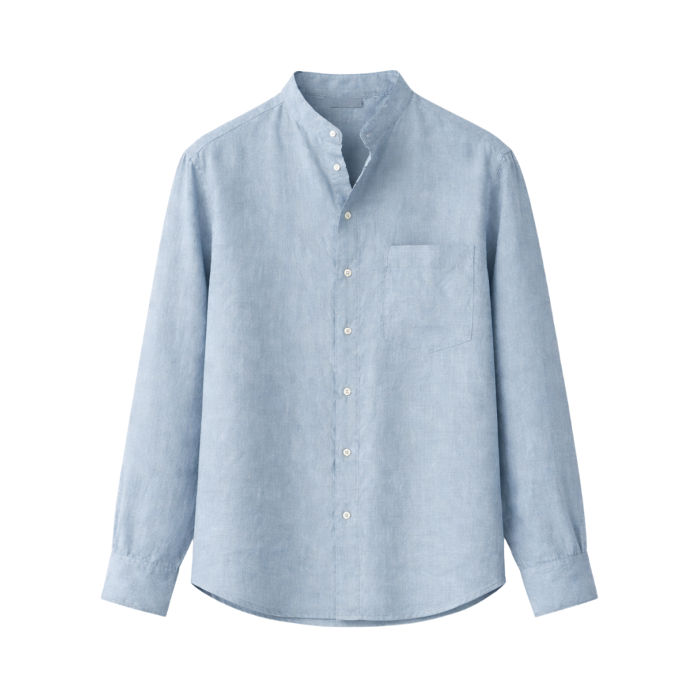 Viremont Premium Linen Shirt - Sky Mist