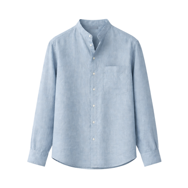 Viremont Premium Linen Shirt - Sky Mist