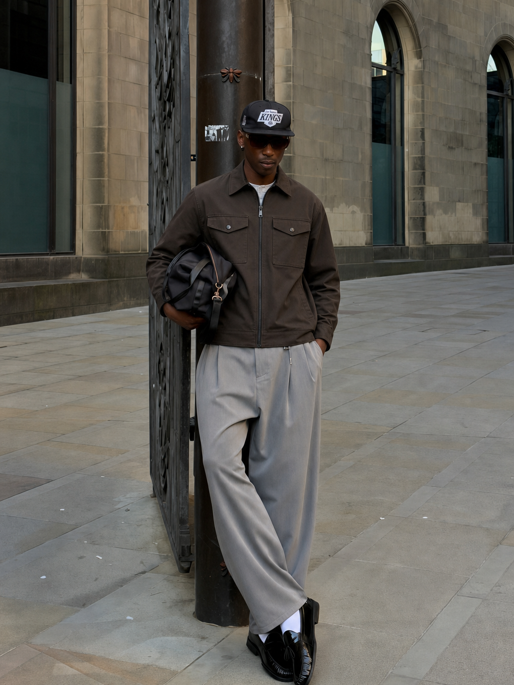 Urban Field Utility Jacket – Dark Cocoa – model front