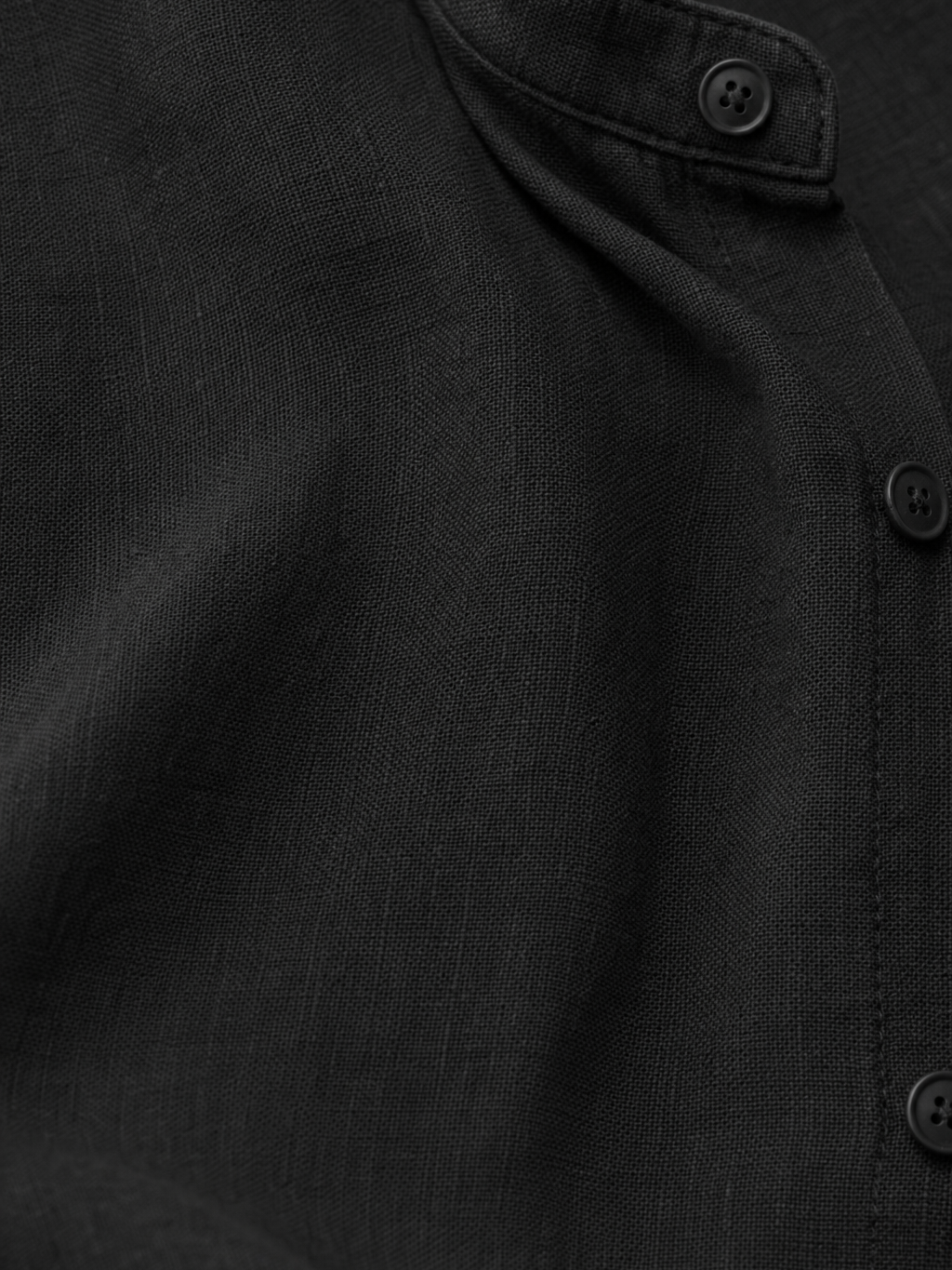 CAPRI LINEN SUMMER SHIRT BLACK