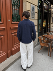 Softline Long Sleeve Polo – Midnight Navy – model back